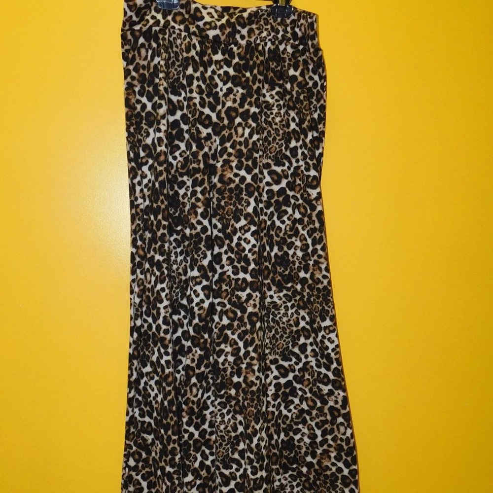 5/$30.00 Wild Rose Cheetah Palazzo Pants 1XL